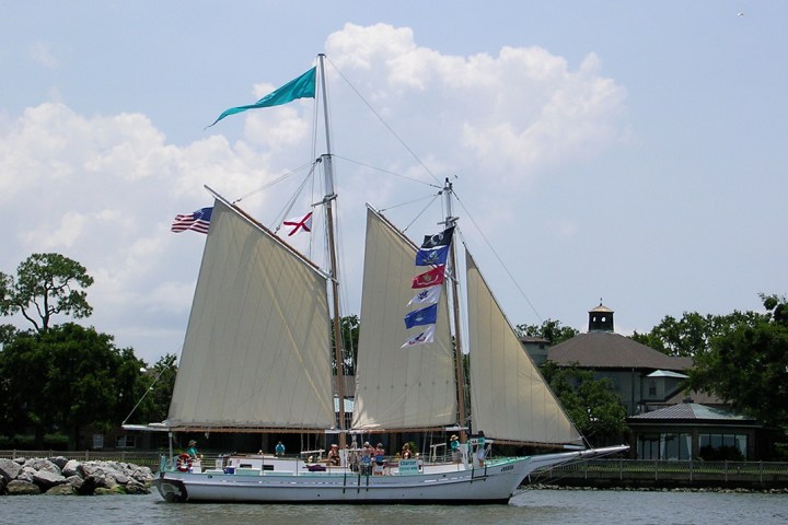 a large ship in a body of water