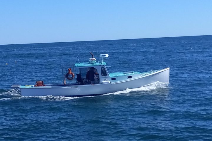 a small boat in a body of water